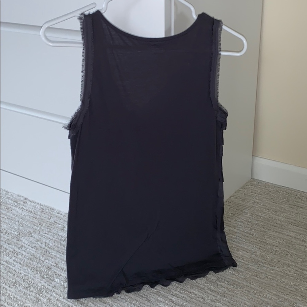 Loft v neck silk ruffle top - Picture 2 of 2